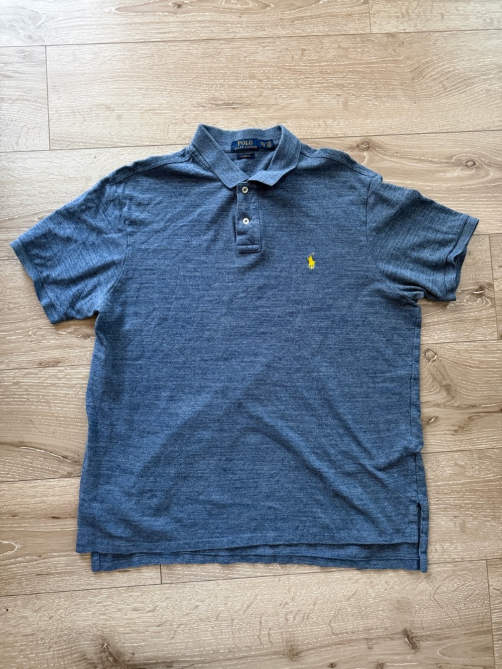 Ralph Lauren Heather Navy Polo with Yellow Pony